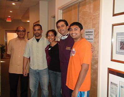 Left to right: Dr. Amin, Aashish, Reshma, Dr. Gulani, Jeremy