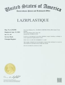 Patent awarded to Dr. Gulani for LazrPlastique®, a groundbreaking no-cut, no-blade laser eye surgery technique.