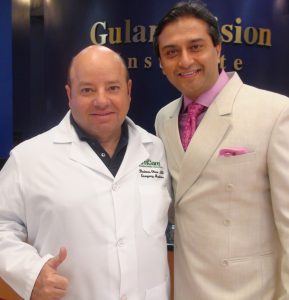 Gulani Vision Institute patient beaming after vision restoration through LenzOplastique cataract surgery in Jacksonville, FL.