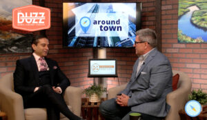 Dr. Arun Gulani being interviewed on Buzz Around Town, discussing his groundbreaking vision correction techniques and global impact on eyecare.