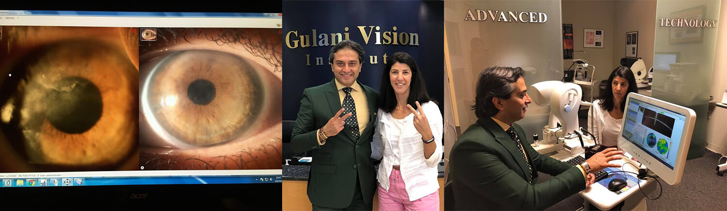 Scan of an Eye, Dr. Gulani With a Patient