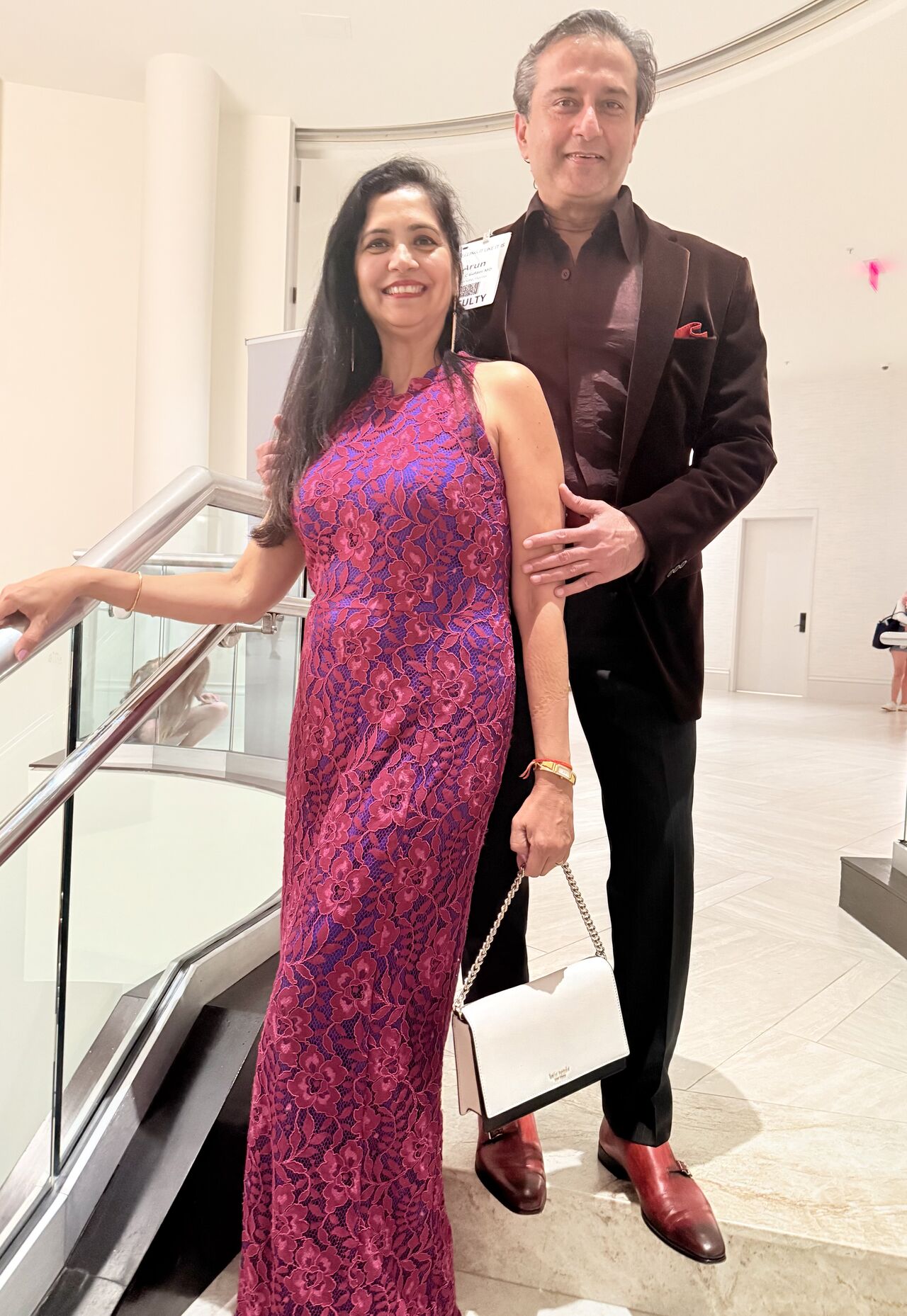 Dr. Gulani celebrating Valentine’s Day with his wife before traveling to the TILII eye conference